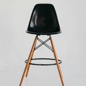 armchair black in wood 1